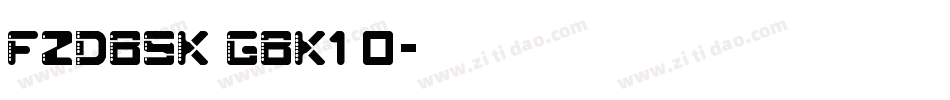 FZDBSK GBK1 0字体转换